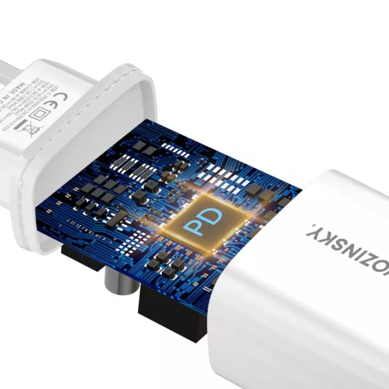 Fonte de alimentação Wozinsky WGWCW 20W USB-A USB-C - branco