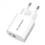Fonte de alimentação Wozinsky WGWCW 20W USB-A USB-C - branco