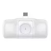 Powerbank mini WOZINSKY WF16-YCS 5000mAh 15W USB-C com cabo USB-C integrado e carregador para Apple Watch - branco