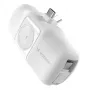 Powerbank mini WOZINSKY WF16-YCS 5000mAh 15W USB-C com cabo USB-C integrado e carregador para Apple Watch - branco