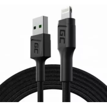 Green Cell PowerStream KABGC21 Cabo USB-A para Lightning, 1,2 m, preto
