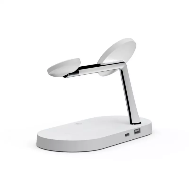 Capa MagSafe 3em1 Tech-Protect Magmat A12 para Apple iPhone 15 Pro Max, branco
