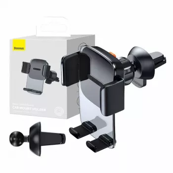 Suporte de telemóvel para grelha com fixação Baseus Easy Control (preto)