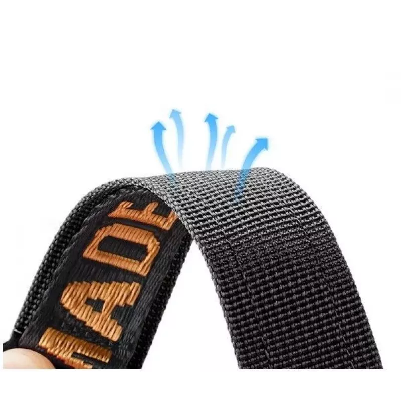 Dux Ducis Strap (Outdoor Version) Bracelete de nylon para Apple Watch Ultra, SE, Series 9, 8, 7, 6, 5, 4, 3, 2, 1 (49, 45, 44, 42 mm) Preto Laranja