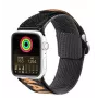 Dux Ducis Strap (Outdoor Version) Bracelete de nylon para Apple Watch Ultra, SE, Series 9, 8, 7, 6, 5, 4, 3, 2, 1 (49, 45, 44, 42 mm) Preto Laranja