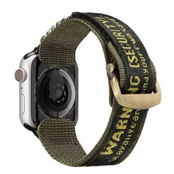 Pulseira de nylon Dux Ducis (Outdoor Version) para Apple Watch Ultra, SE, Series 9, 8, 7, 6, 5, 4, 3, 2, 1 (49, 45, 44, 42 mm) - amarelo