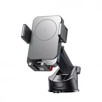Suporte de telemóvel com carregador por indução Joyroom JR-ZS241S para painel de bordo - preto