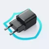 Carregador de parede rápido JOYROOM USB-C 20W Power Delivery Quick Charge 3.0 AFC preto (L-P202)