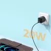 Carregador de parede rápido JOYROOM USB-C 20W Power Delivery Quick Charge 3.0 AFC preto (L-P202)