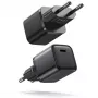 Carregador de parede rápido JOYROOM USB-C 20W Power Delivery Quick Charge 3.0 AFC preto (L-P202)