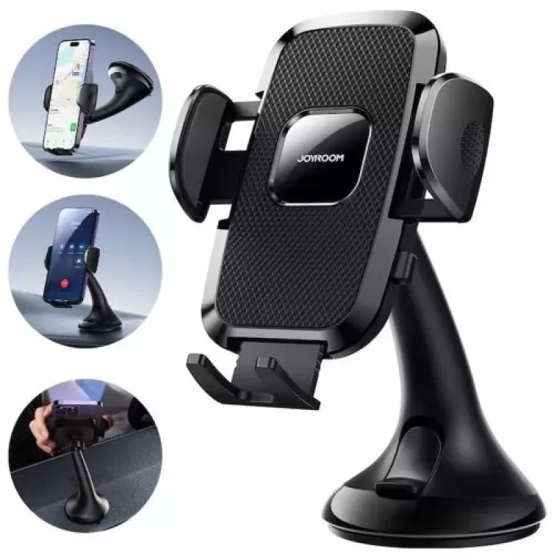 Suporte de telemóvel mecânico Joyroom JR-ZS259 universal para painel/para-brisas - preto