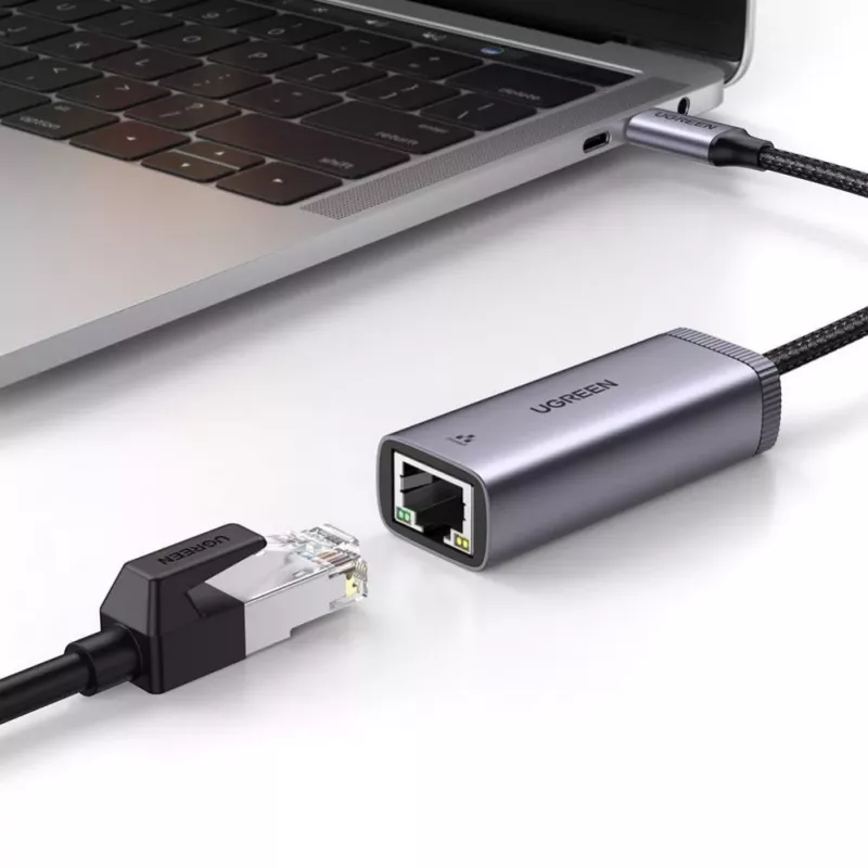Adaptador UGREEN USB-C para RJ45 Gigabit Ethernet (cinzento) - 40322 CM483