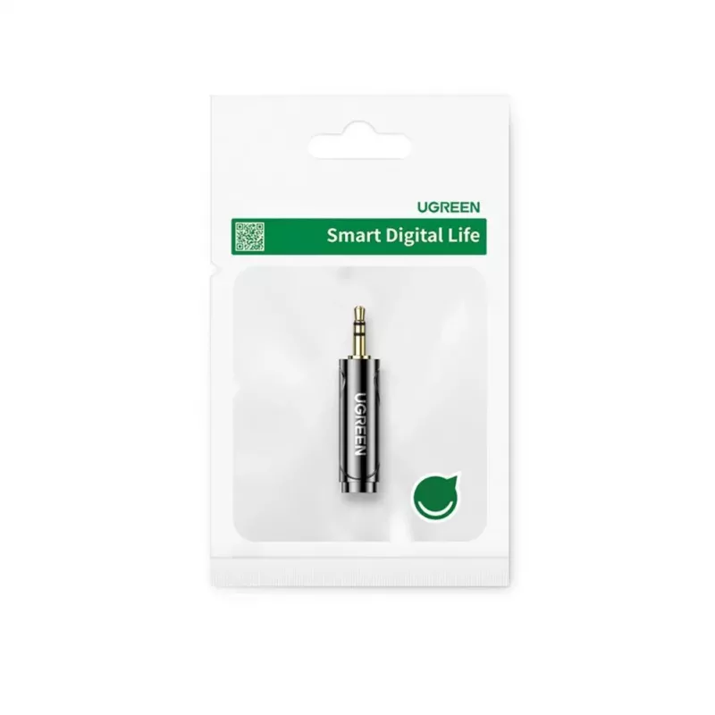Adaptador de áudio UGREEN 3,5 mm para 6,35 mm (ficha para conector fêmea) cinzento AV168