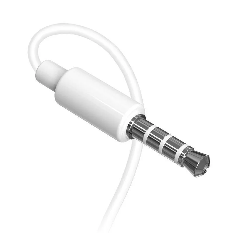 Auscultadores com fios in-ear Dudao X10S com microfone, jack 3,5 mm, cabo de 1,2 m, branco