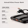 Powerbank VEGER C11 (W1170) PD QC3.0 22,5 W 10000 mAh com cabos USB-C e Lightning integrados, preto