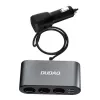 Carregador de carro Dudao 2x USB / 3x adaptador para isqueiro preto (R1Pro black)