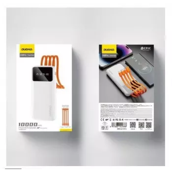 DUDAO K6Pro Power Bank 10000mAh 10W 4 Cabo Preto