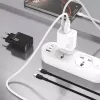 Dudao A26TCEU Fonte de alimentação PD QC 25W GaN USB-A USB-C com cabo USB-C Preto