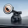 Dudao F12MAX+ Suporte de carregamento magnético sem fios para automóvel 15W com MagSafe - Preto