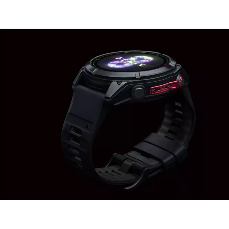 Garmin fenix 8 Pro 51 mm MicroLED Sapphire Carbon Grey DLC Titanium com bracelete de silicone preta/pebble grey