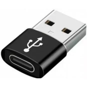 Adaptador Gembird Cablexpert USB 2.0 USB-A macho para USB-C fêmea preto