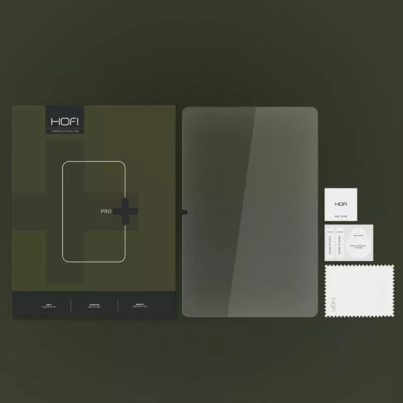 Protetor de ecrã em vidro temperado Hofi Glass Pro+ para Samsung Galaxy Tab S9 FE 10,9 polegadas X510/X516B - moldura preta