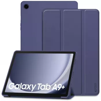 Capa Tech-Protect Samsung Galaxy Tab A9 Plus 11 polegadas X210 / X215 / X216 SmartCase azul-marinho