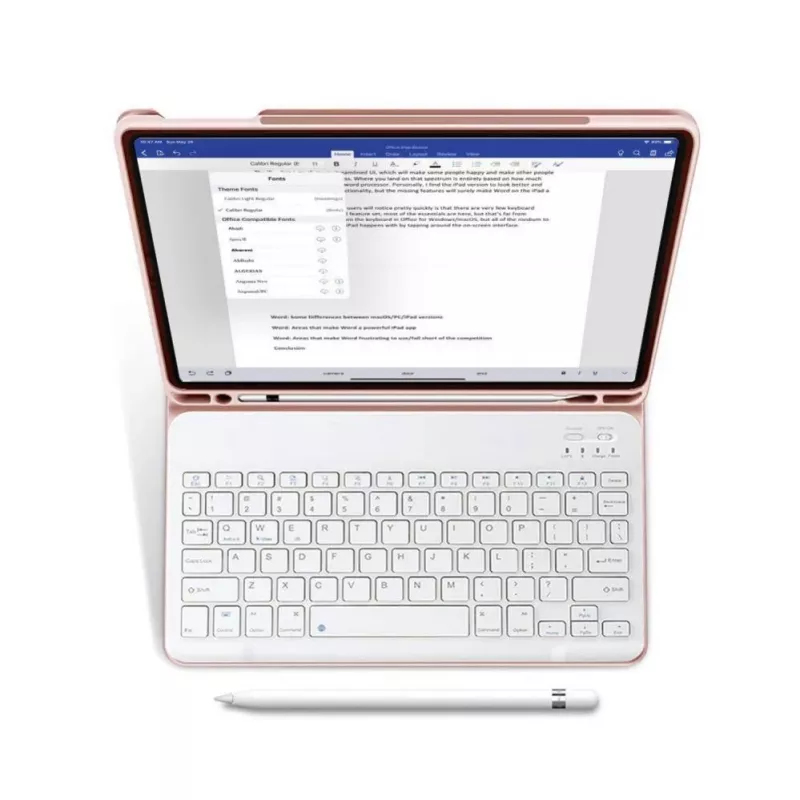 Tech-Protect SC Pen + Capa com teclado para iPad 10.9" (10.ª geração, 2022) / 11" (2025), rosa