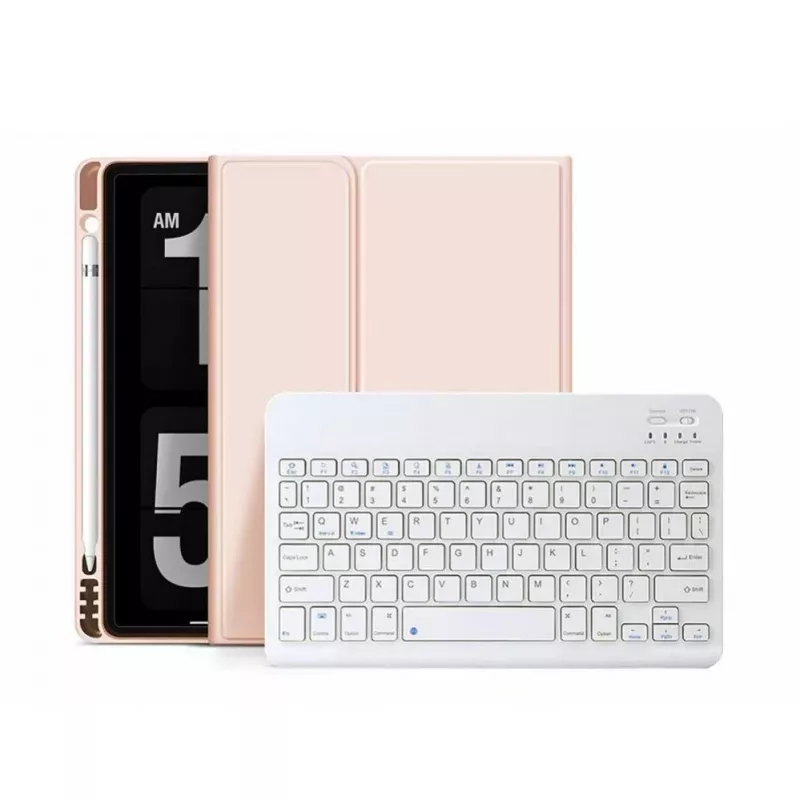 Tech-Protect SC Pen + Capa com teclado para iPad 10.9" (10.ª geração, 2022) / 11" (2025), rosa