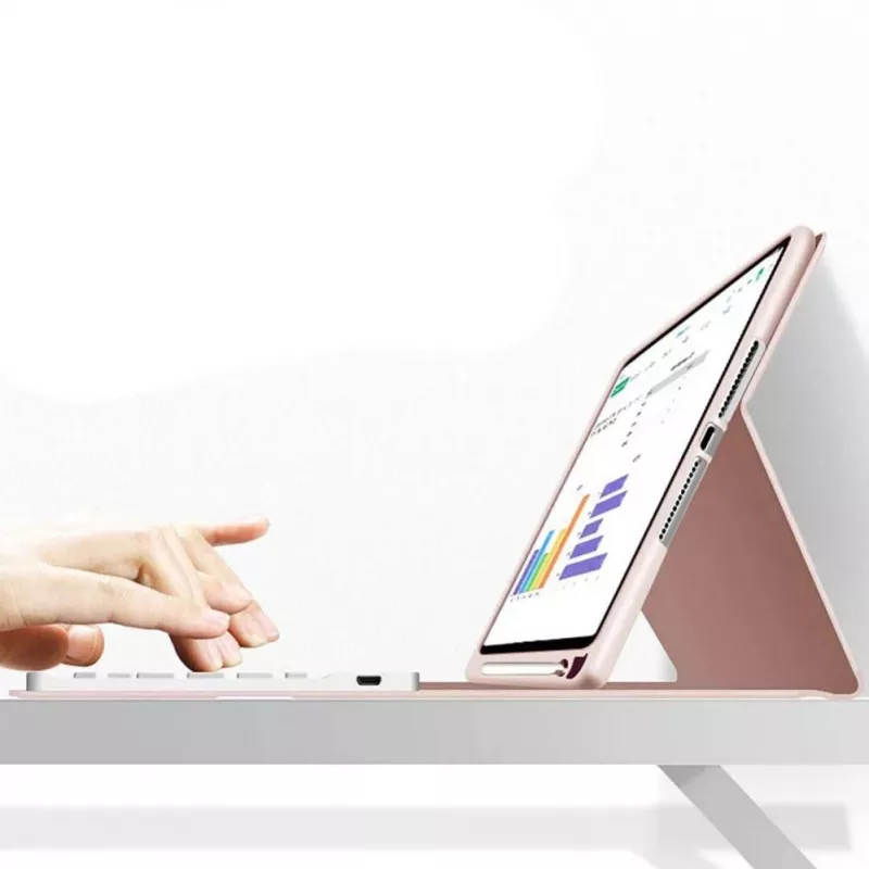 Tech-Protect SC Pen + Capa com teclado para iPad 10.9" (10.ª geração, 2022) / 11" (2025), rosa