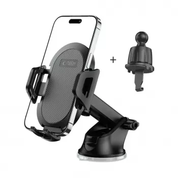 Suporte universal para automóvel Tech-Protect V5 para painel e saída de ar - preto