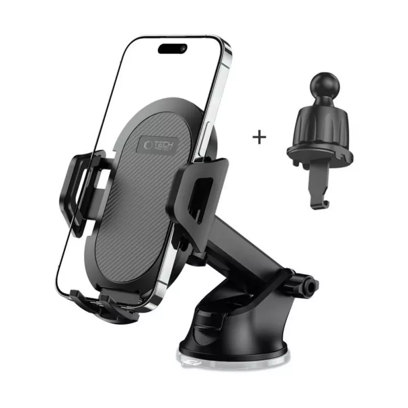 Suporte universal para automóvel Tech-Protect V5 para painel e saída de ar - preto