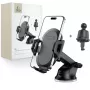 Suporte universal para automóvel Tech-Protect V5 para painel e saída de ar - preto