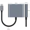Adaptador hub USB-C 3 em 1 Tech-Protect V1 - USB-A 3.0, USB-C PD 100W, HDMI 4K 30Hz - cinzento