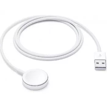Carregador magnético Apple Watch para cabo USB branco