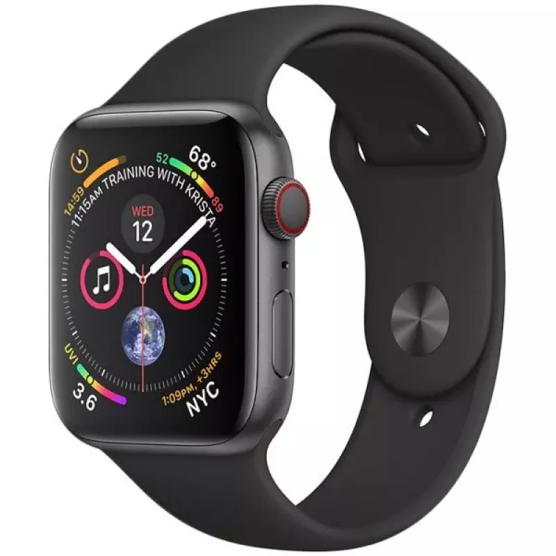 Apple Watch Series 4 40mm caixa em alumínio com bracelete desportiva cinzento sideral alumínio preto