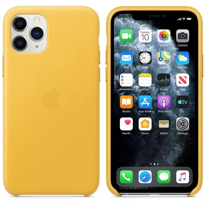 Capa em pele Apple para iPhone 11 Pro MWYA2ZM/A Meyer Lemon