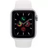 Apple Watch Series 5 GPS prateado 44mm caixa em alumínio com bracelete desportiva branca