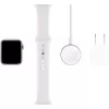 Apple Watch Series 5 GPS prateado 44mm caixa em alumínio com bracelete desportiva branca