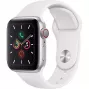 Apple Watch Series 5 GPS prateado 44mm caixa em alumínio com bracelete desportiva branca