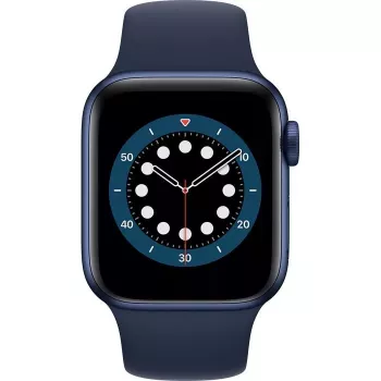 Apple Watch Series 6 GPS, 40mm caixa em alumínio com bracelete desportiva Deep Navy azul