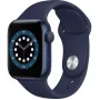 Apple Watch Series 6 GPS, 40mm caixa em alumínio com bracelete desportiva Deep Navy azul