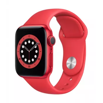 Apple Watch Series 6 GPS, 40mm caixa em alumínio Product (Red) com bracelete desportiva - Regular vermelha