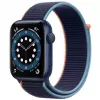 Apple Watch Series 6 GPS, 44mm caixa em alumínio com bracelete desportiva Deep Navy