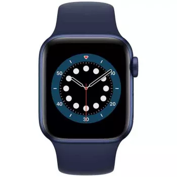 Apple Watch Series 6 GPS, 44mm caixa em alumínio com bracelete desportiva Deep Navy