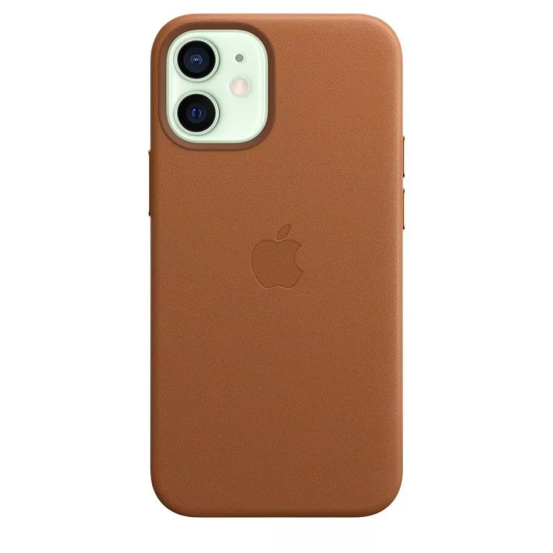 Capa em pele Apple com MagSafe para iPhone 12 mini California Poppy