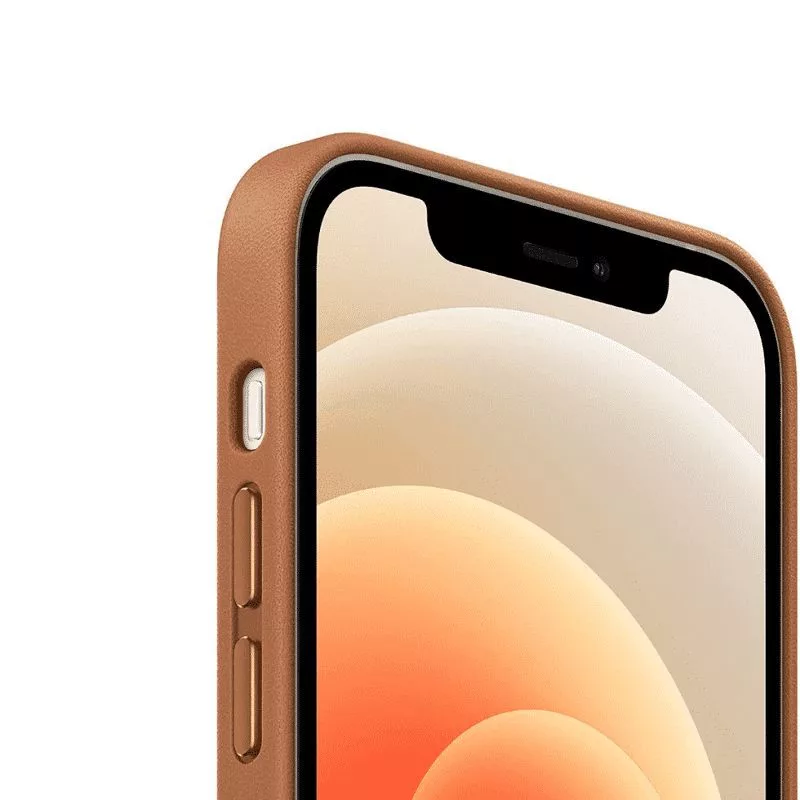 Capa em pele Apple com MagSafe para iPhone 12 mini California Poppy