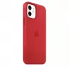 Capa em silicone Apple com MagSafe para iPhone 12 mini vermelha