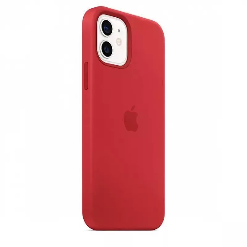 Capa em silicone Apple com MagSafe para iPhone 12 mini vermelha