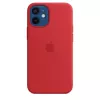 Capa em silicone Apple com MagSafe para iPhone 12 mini vermelha